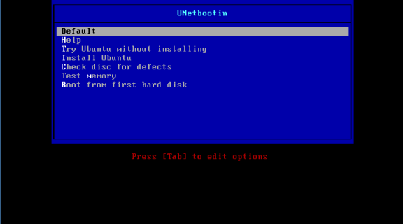 UNetbootin - Ubuntu 11.10 u[gʂ̃XN[Vbg